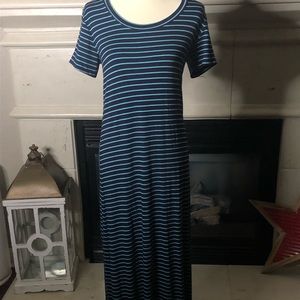 Tommy Bahama navy blue and light blue dress.